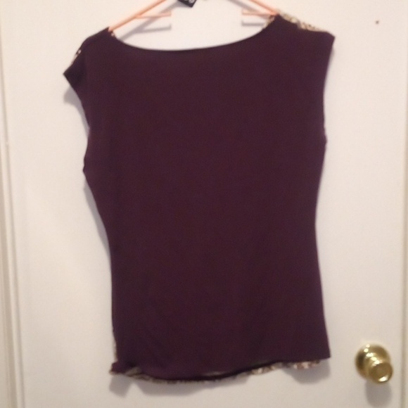 NWOT - The Limited - Flowy Brown Decorative Sleeveless Top - Size Medium - Picture 7 of 7